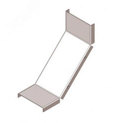 Крышка лотка замкового КЛПЗ 200х100-90 УТ1,5 для поворота трассы вверх на 90, оцинкованный лист(толщина покрытия 10 -18 мкм), S1,6 Крышка лотка замкового КЛПЗ 200х100-90 УТ1,5 для поворота трассы вверх на 90, оцинкованный лист(толщина покрытия 10 -18 мкм), S1,6