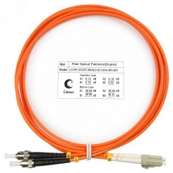 Шнур оптический duplex 2м LC-ST 62,5/125 мм LSZH Шнур оптический duplex 2м LC-ST 62,5/125 мм LSZH