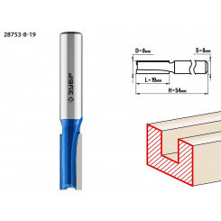 Фреза пазовая прямая 8x19мм, хвостовик 8мм