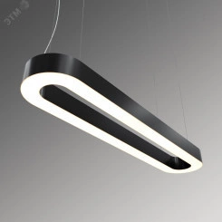 Светильник светодиодный RVE-LBX-HOLE-LARGO-2000-P (Овал с отв. 2000х350х100мм S80мм 104Вт Подвесной 4000К Белый)