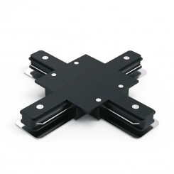 Коннектор для встраиваемых трековых шинопроводов (+) черный однофазный Gauss