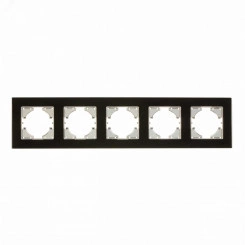 UGRA рамка 5-местная, стекло,  чёрный.