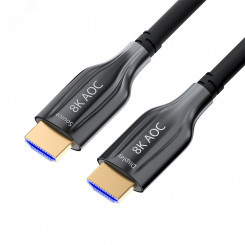 Оптический кабель HDMI 2.1 19М на 19М, 20 м., черный