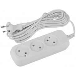 Удлинитель электрический 3 розетки без заземления 5м ШВВП 2x0.75мм2 UDL-6-350 Greenline ЭРА Удлинитель электрический 3 розетки без заземления 5м ШВВП 2x0.75мм2 UDL-6-350 Greenline ЭРА