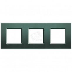 LivingLight Рамка прямоугольная 3 поста Зеленый шелк