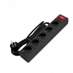 Сетевой фильтр СОЮЗ ПВС 3*0,75 5гн., выключатель с индикацией, с/з, з/ш, черый 1,8м Сетевой фильтр СОЮЗ ПВС 3*0,75 5гн., выключатель с индикацией, с/з, з/ш, черый 1,8м