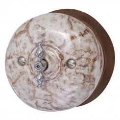 Выключатель 1кл. проходной Фаберже, керамика, цвет мрамор золото Выключатель 1кл. проходной Фаберже, керамика, цвет мрамор золото