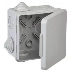 Коробка распределительная КМ 80х80х50мм о/к IP54 4 вв. (7035) GENERICA Коробка распределительная КМ 80х80х50мм о/к IP54 4 вв. (7035) GENERICA