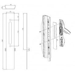 Накладка под опломбировку замка шкафов EMS Накладка под опломбировку замка шкафов EMS