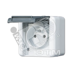 Розетка 16А 250V накладная франко-бельгийский стандарт