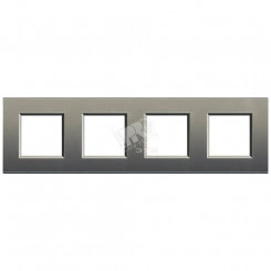LivingLight Рамка прямоугольная 4 поста Серый шелк