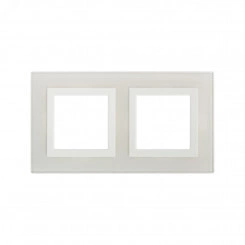 Рамка из натурального стекла, ''Avanti'', белая, 4 модуля