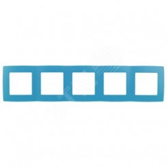 Рамка на 5 постов, Эра12, голубой, 12-5005-28