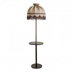 Светильник НТБ-11-60-106 венге со столиком овал   абажур Ретро