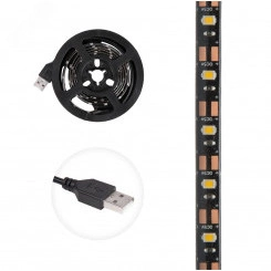 Лента светодиодная с USB коннектором 5В, SMD 2835, 4,8Вт/м, 60 LED/м, IP65, 3000K, 8мм, 1м LAMPER Лента светодиодная с USB коннектором 5В, SMD 2835, 4,8Вт/м, 60 LED/м, IP65, 3000K, 8мм, 1м LAMPER