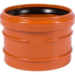 Муфта насадная ПВХ наружной канализации 125 мм Муфта насадная ПВХ наружной канализации 125 мм