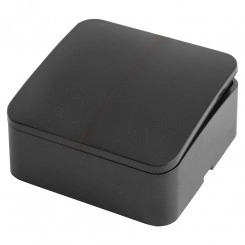 Выключатель двухклавишный 250В 10А серия София черный STEKKER Выключатель двухклавишный 250В 10А серия София черный STEKKER