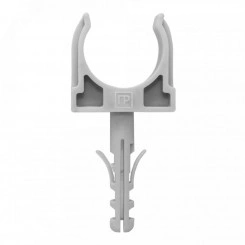 Крепеж-клипса с дюбелем серая д32 в малой упаковке (10шт/450шт уп/кор) Крепеж-клипса с дюбелем серая д32 в малой упаковке (10шт/450шт уп/кор)