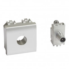 Livinglight. Розетка TV для схемы ''звезда''. Штыревой разъем 9,5 мм, экранированная. 2 модуля. Поставляется в комплекте с лицевыми панелями цветов ''Белый'', ''Алюминий'', ''Антрацит''. Livinglight. Розетка TV для схемы ''звезда''. Штыревой разъем 9,5 мм, экранированная. 2 модуля. Поставляется в комплекте с лицевыми панелями цветов ''Белый'', ''Алюминий'', ''Антрацит''.