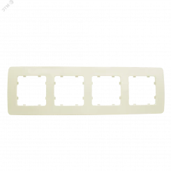 Рамка четырехместная, скрытой установки, цвет слоновая кость