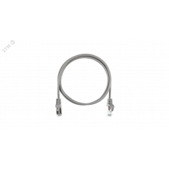 Патч-корд F/UTP 4 пары, Кат.5e, 2хRJ45/8P8C, T568B, 7x0,150мм, LSZH, серый, 3м