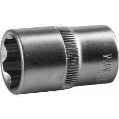 Торцовая головка ''Мастер'' (1/2''), Cr-V, SUPER LOCK, хроматированное покрытие, 17 мм Торцовая головка ''Мастер'' (1/2''), Cr-V, SUPER LOCK, хроматированное покрытие, 17 мм