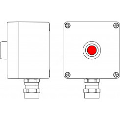 Взрывозащищенный пост управления из алюминия CPE-A-12 -(1xP1G(11)) -1x6018AASBKGM2SB(C)1Ex d e IIC T6 Gb / Ex tb IIIC T80°C Db IP66