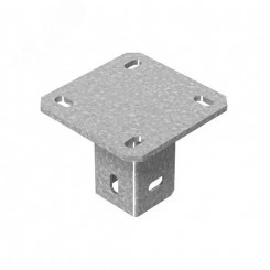 Потолочное крепление одинарное для высоких нагрузок 50х70 мм, толщ. 4,0 мм, гальван. цинк Потолочное крепление одинарное для высоких нагрузок 50х70 мм, толщ. 4,0 мм, гальван. цинк