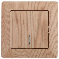 Выключатель с подсветкой, 10А-250В, СУ, Solo, сосна,4-102-11 Выключатель с подсветкой, 10А-250В, СУ, Solo, сосна,4-102-11