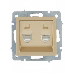 VESNA Розетка компьютерная двойная золото VESNA Розетка компьютерная двойная золото