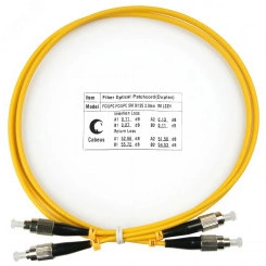 Шнур оптический duplex 1м FC-FC 9/125 sm LSZH Шнур оптический duplex 1м FC-FC 9/125 sm LSZH