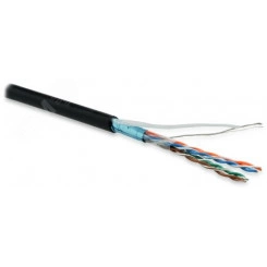 Витая пара. экранированный F/UTP. общий экран фольга. категория 5e. 4 пары 26 AWG. 4х2х0.48 мм многопроволочные жилы. LSZH. нг(А)-HF. внутренний (305 м)-20 град. Цельсия +75 град. Цельсия. Черный Витая пара. экранированный F/UTP. общий экран фольга. категория 5e. 4 пары 26 AWG. 4х2х0.48 мм многопроволочные жилы. LSZH. нг(А)-HF. внутренний (305 м)-20 град. Цельсия +75 град. Цельсия. Черный