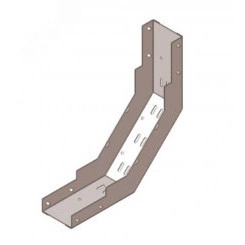 Лоток замковый глухой КПЗГ 100х65-90 УТ1,5 для поворота трассы вверх на 90, оцинкованный лист(толщина покрытия 10 -18 мкм) S1,0