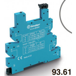Розетка MasterBASIC с винтовыми клеммами (с зажимной клетью) для реле 34 серии, питание 110-125В АС/DC, в комплекте пластиковая клипса, опции: LED