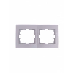 KARINA Рамка 2-ая горизонтальная б/вст матовое серебро (10шт/120шт)
