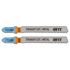 Полотна по металлу, Bimetal, фрезерованные, волнистые зубья, 76/51/2 мм (T118BF), 2 шт.