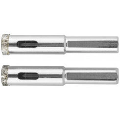 Коронки кольцевые по керамограниту, камню и кафелю алмазные, набор 2 шт, 12х67 мм