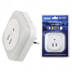 Светильник ночник с фотосенсором (день-ночь) DTL-321 2USB Белый ТМ Светильник ночник с фотосенсором (день-ночь) DTL-321 2USB Белый ТМ