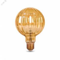 Лампа светодиодная LED 4 Вт 380 Лм 2400К теплая Е27 G100 golden Baloon Filament Gauss