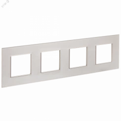 SKANDY Рамка 4-местная SK-F24Sh стекло шампань IEK SKANDY Рамка 4-местная SK-F24Sh стекло шампань IEK