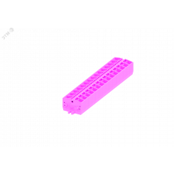 Клемма TB 2-2 с бок. подключ. с крепеж.фланцами 254, розовый