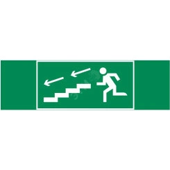 Пиктограмма ПО ЛЕСТНИЦЕ ВНИЗ ВЛЕВО 310х90мм для аварийно-эвакуационного светильника Basic IP65 ВАРТОН Пиктограмма ПО ЛЕСТНИЦЕ ВНИЗ ВЛЕВО 310х90мм для аварийно-эвакуационного светильника Basic IP65 ВАРТОН