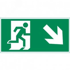 Пиктограмма "ФИГУРА / СТРЕЛКА ВПРАВО ВНИЗ" 400х200мм для аварийно-эвакуационного светильника Vaul Пиктограмма "ФИГУРА / СТРЕЛКА ВПРАВО ВНИЗ" 400х200мм для аварийно-эвакуационного светильника Vaul