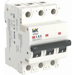 ARMAT Автоматический выключатель M06N-DC 3P K 1А IEK ARMAT Автоматический выключатель M06N-DC 3P K 1А IEK