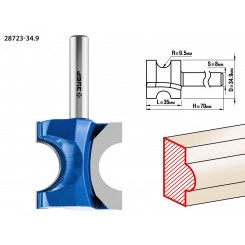 Фреза полустержневая 34,9x35мм, радиус 9.5мм