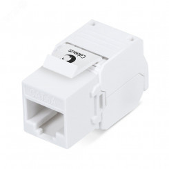 Вставка Keystone Jack RJ-45(8P8C), 180 градусов, категория 6A, без инструмента Toolless, белая Вставка Keystone Jack RJ-45(8P8C), 180 градусов, категория 6A, без инструмента Toolless, белая