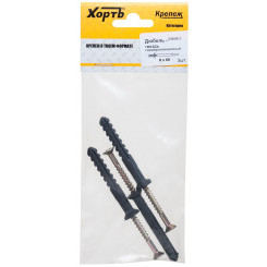 Дюбель-гвоздь 8х60 потайной бортик, полипропилен (3шт)