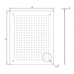 Панель монтажная перфорированная 950х750 для шкафов EMW высота/ширина 1000 и 800 Панель монтажная перфорированная 950х750 для шкафов EMW высота/ширина 1000 и 800