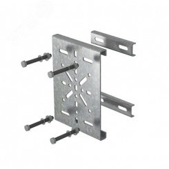 Крепление монтажной пластины к опорам ограждений, толщина 3,0 мм, Сендзимир цинк Крепление монтажной пластины к опорам ограждений, толщина 3,0 мм, Сендзимир цинк