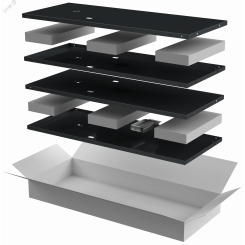 Комплект стенок боковых 1000мм для шкафа 38U LINEA N чер.